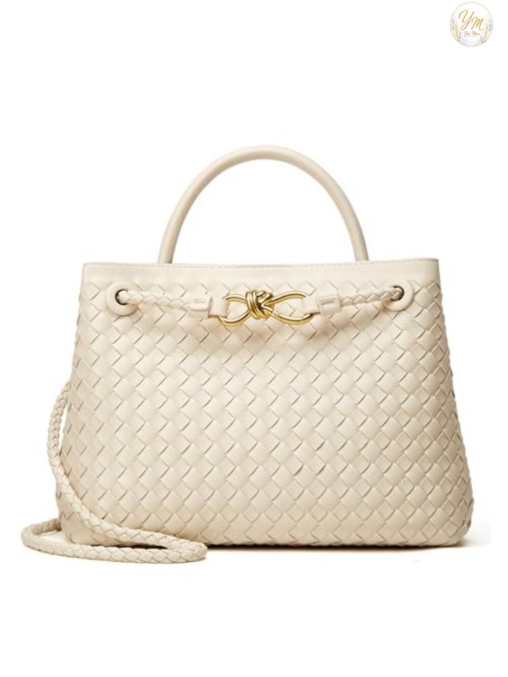 Woven Crossbody Bag for Women Vegan Leather Satchel Handbag